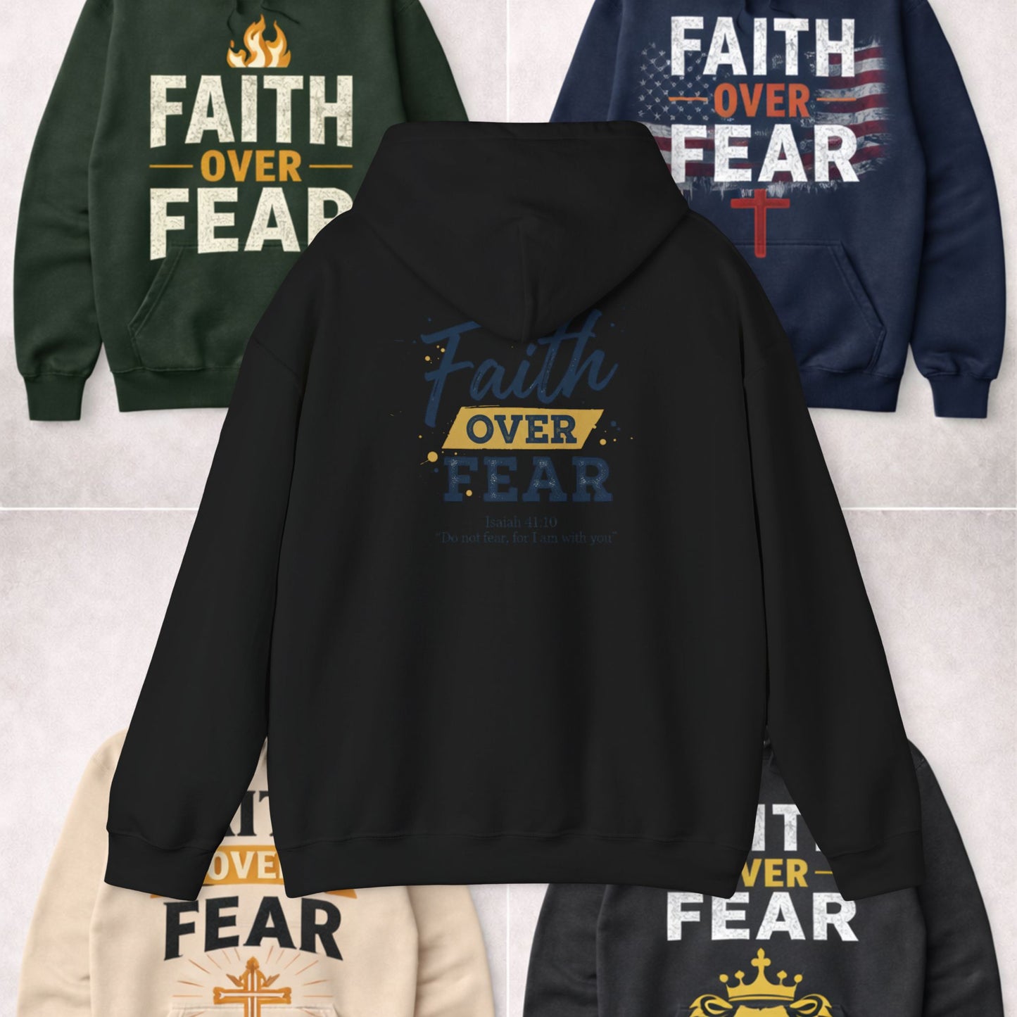 Cross&Crown Faith Over Fear Heavy Hoodie