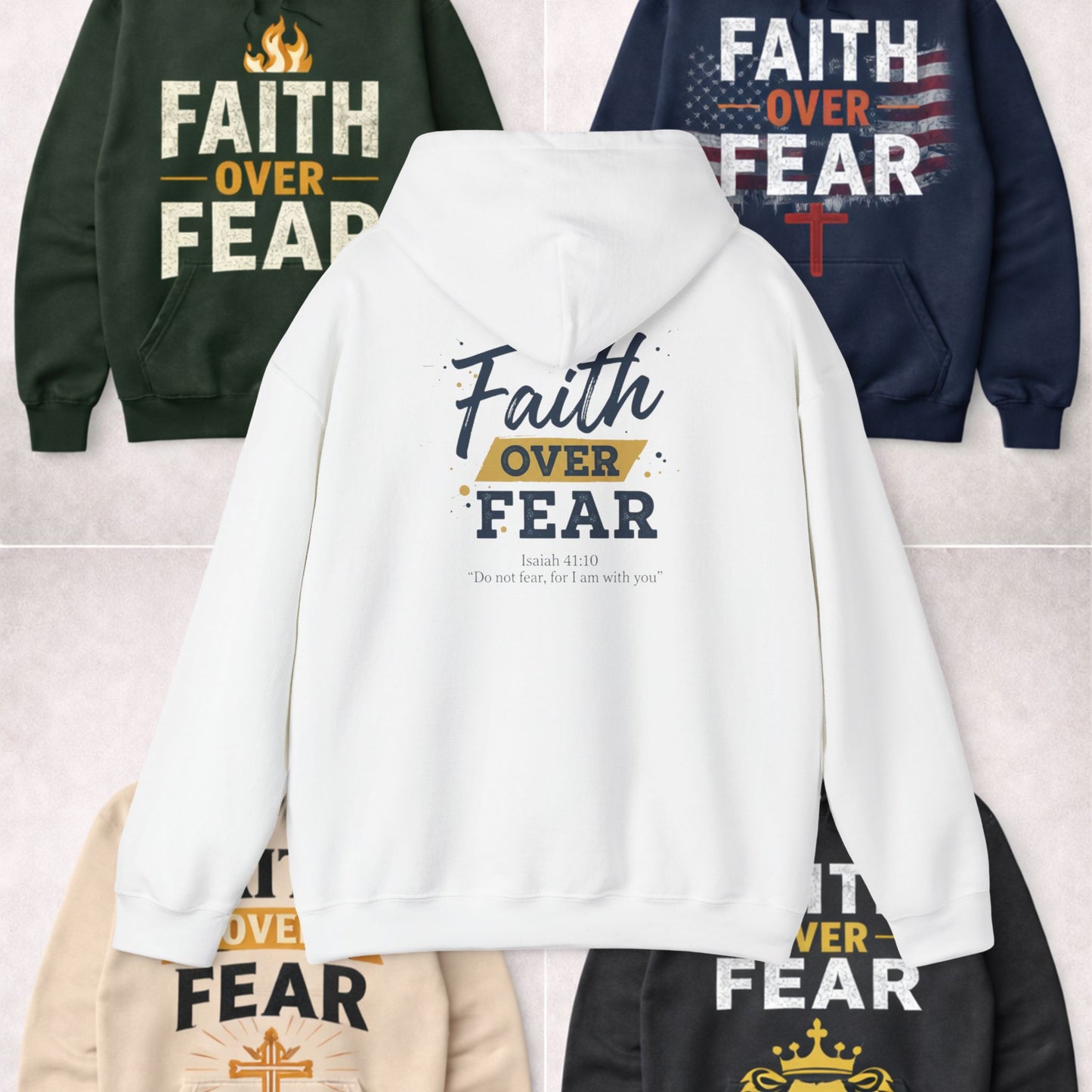 Cross&Crown Faith Over Fear Heavy Hoodie