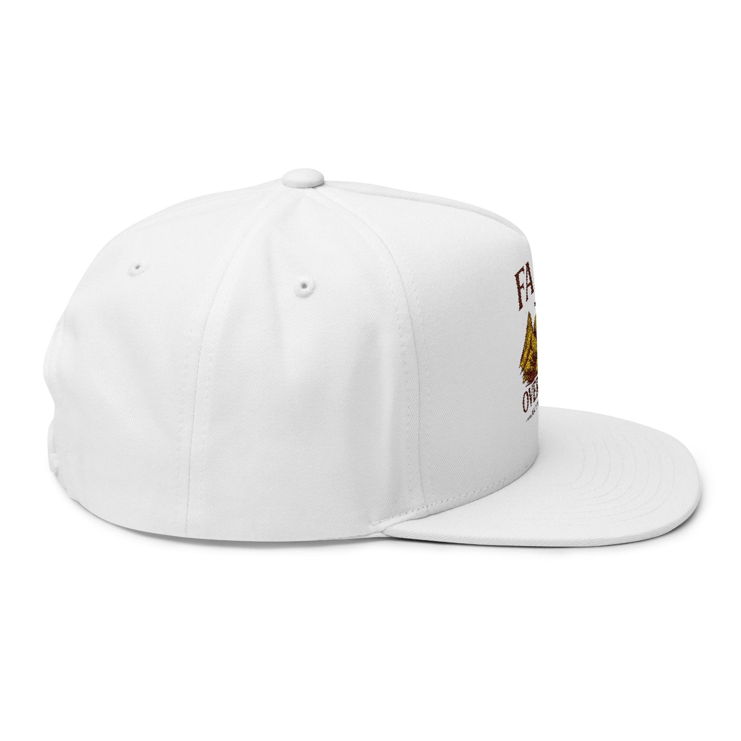 Faith Over Fear Flat Bill Cap — Embroidered Christian Snapback